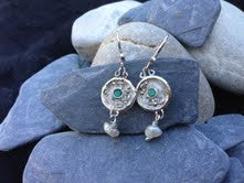 oceana green agate earrings